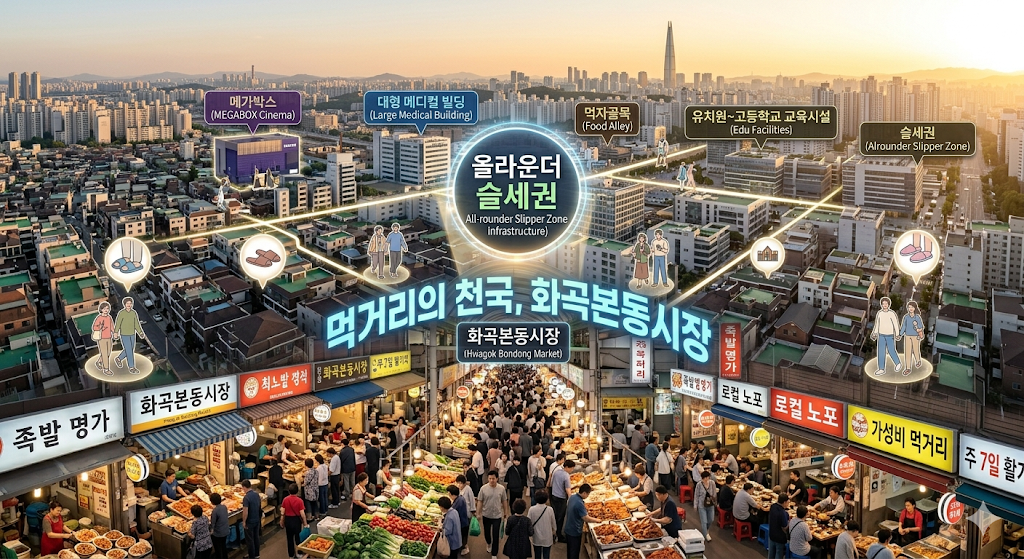 사람 냄새나는 화곡본동시장과 넉넉한 슬세권 인프라