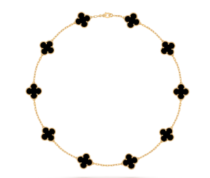 반클리프 아펠 빈티지 알함브라 네크리스 10개 모티브 오닉스 사진