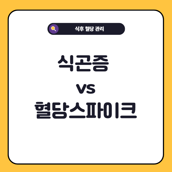 식곤증 혈당스파이크 차이 구분법