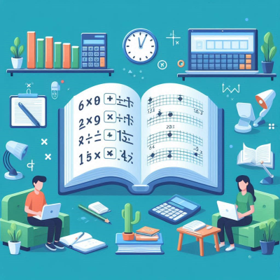 두 명의 사람이 책을 읽고 공부하는 일러스트