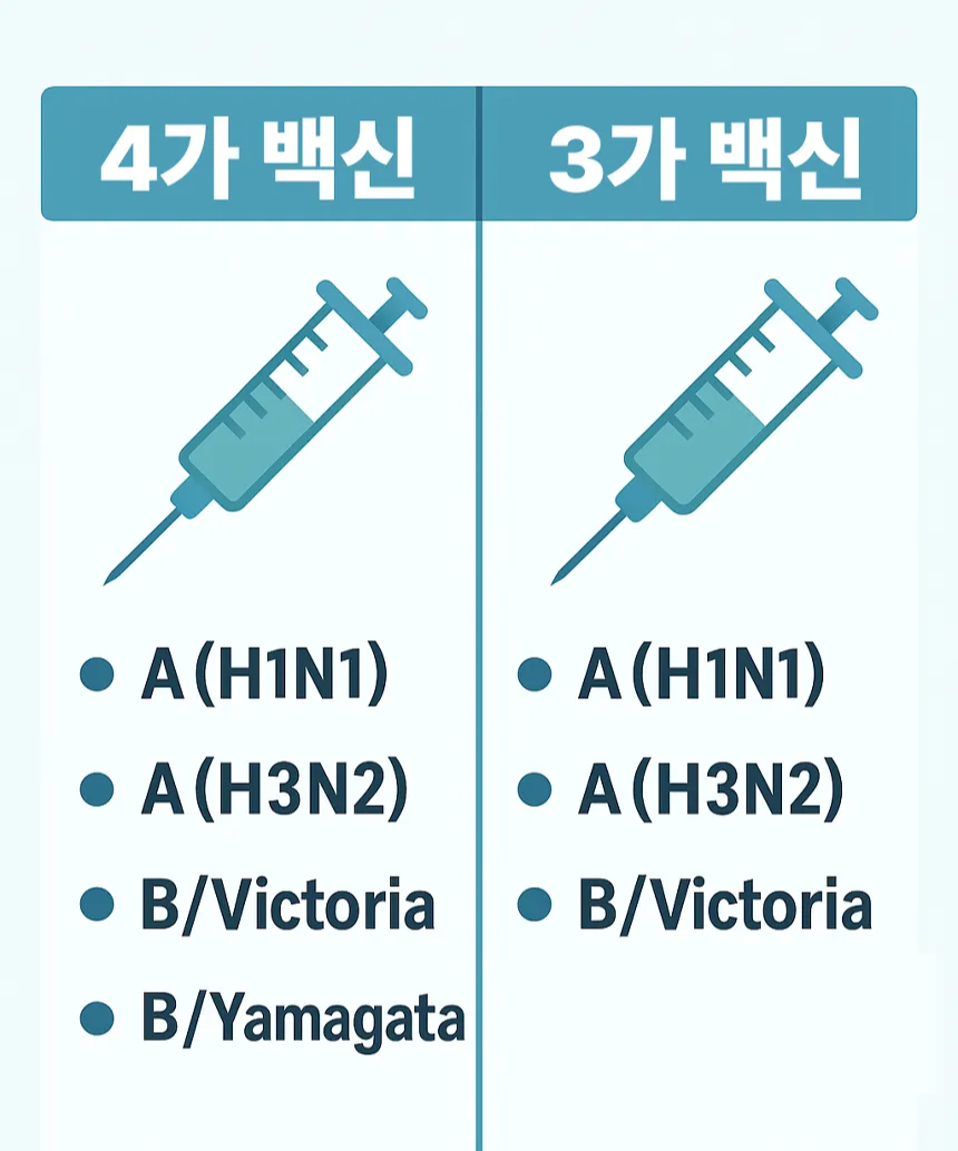 백신 4가에서 3가로 변경