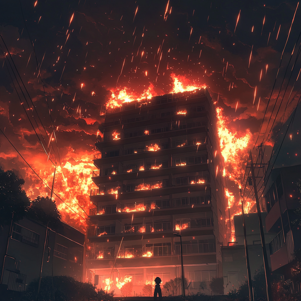 건물에 불 나는 꿈