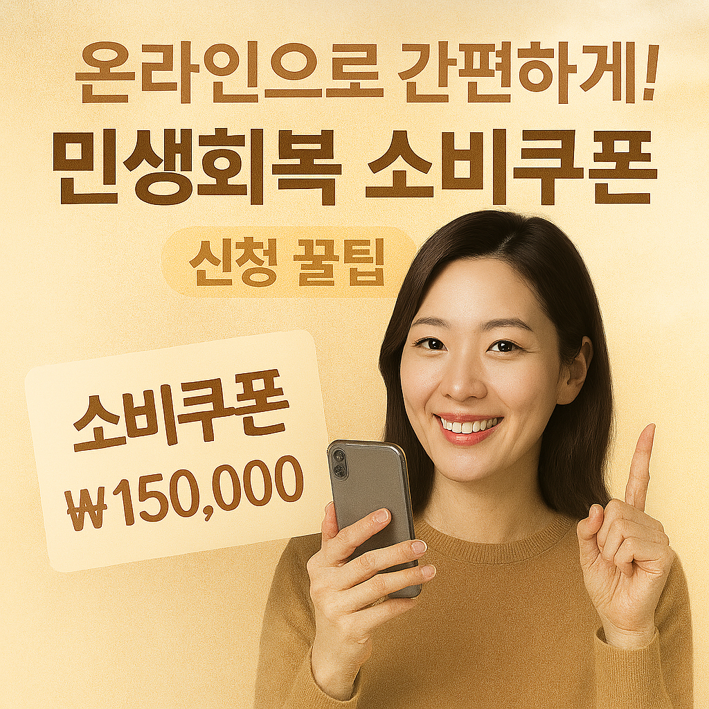 온라인으로 간편하게! 민생회복 소비쿠폰 신청 방법