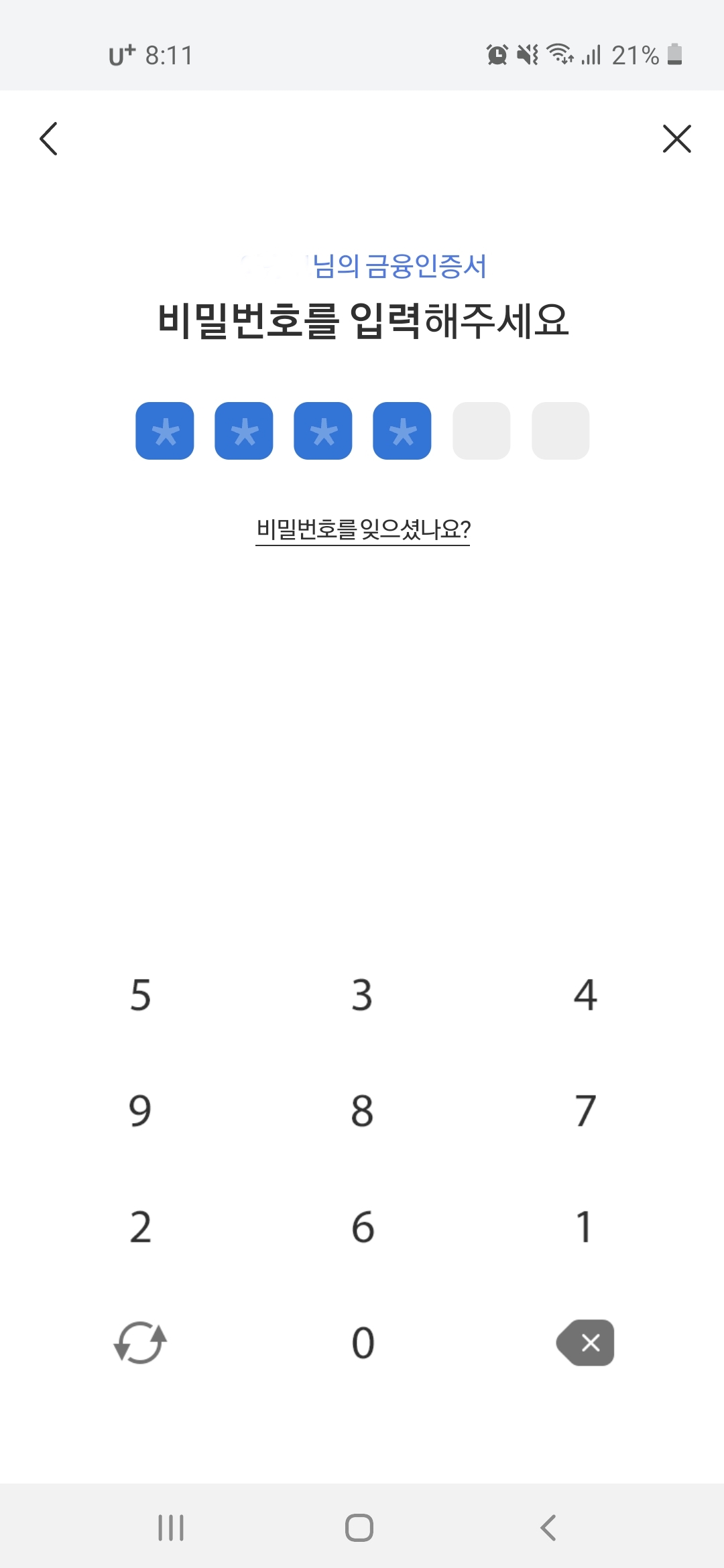 비밀번호-입력