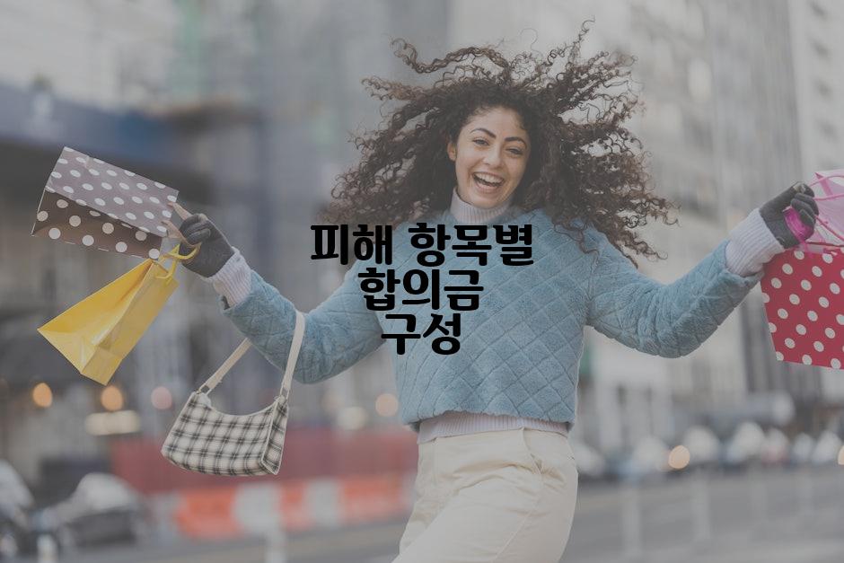 피해 항목별 합의금 구성