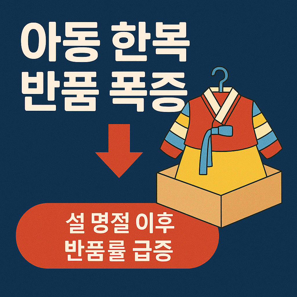 아동 한복 반품 폭증