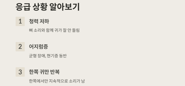 귀에서 삐 소리가 날 때 대처법