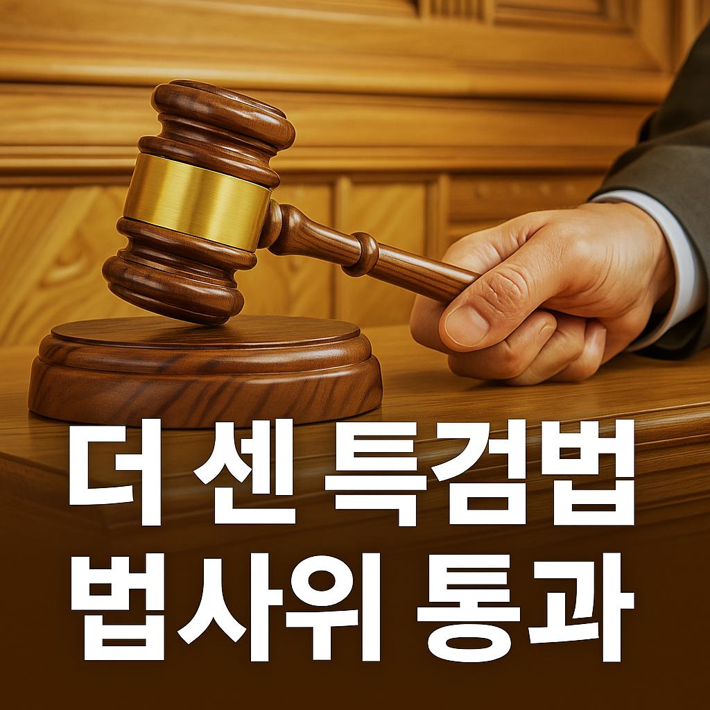 더센 특검법 법사위 통과