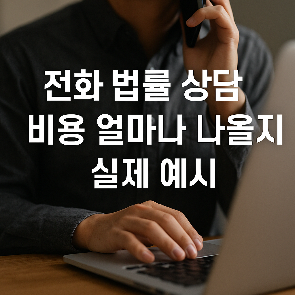 전화 법률 상담 비용 실제 예시로 알아보기