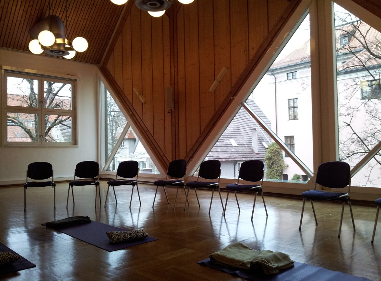 편안한 분위기의 요가실