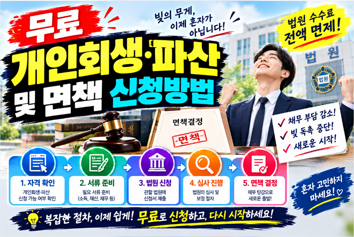 무료 개인회생 파산 및 면책 신청방법