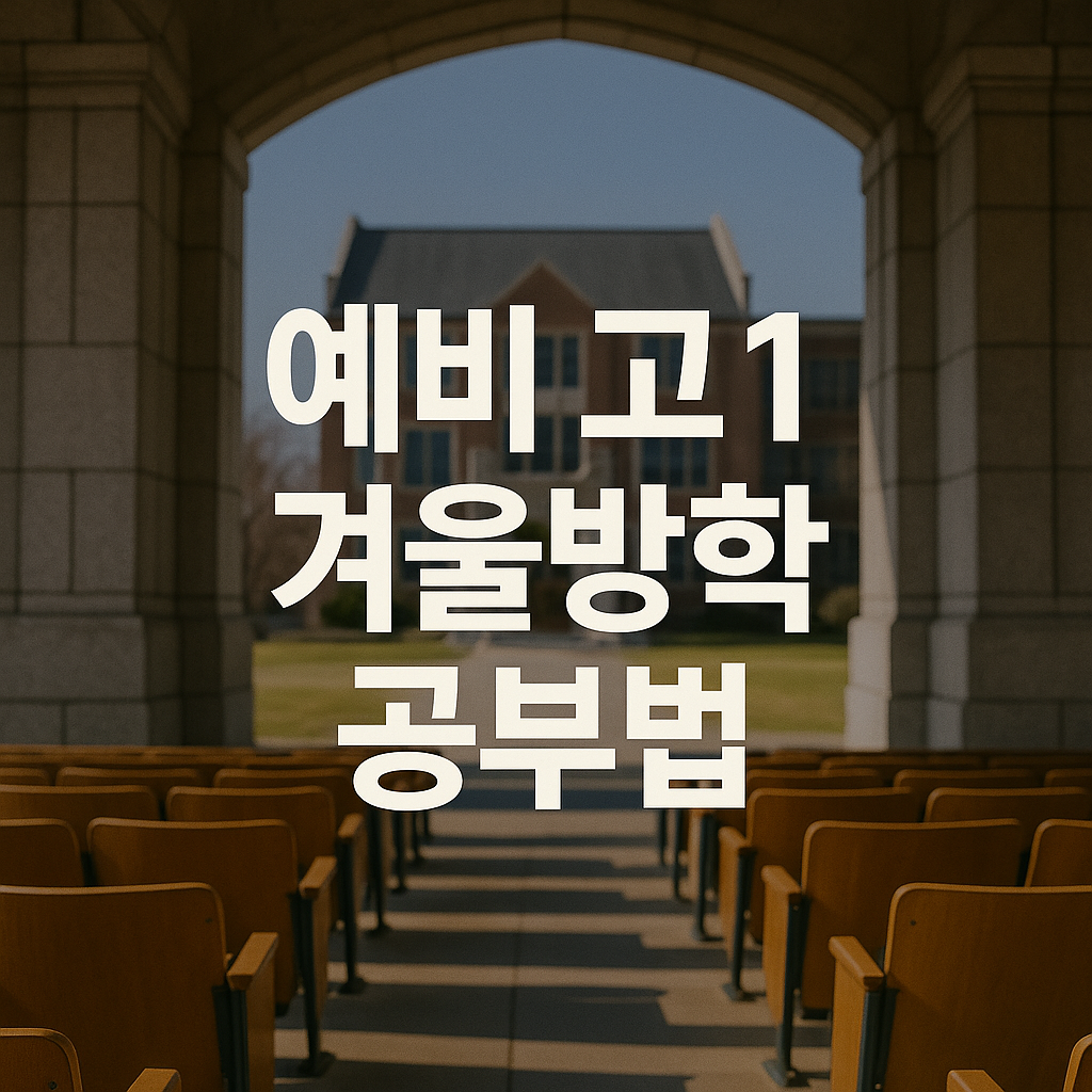 예비고1 겨울방학 공부법 사진