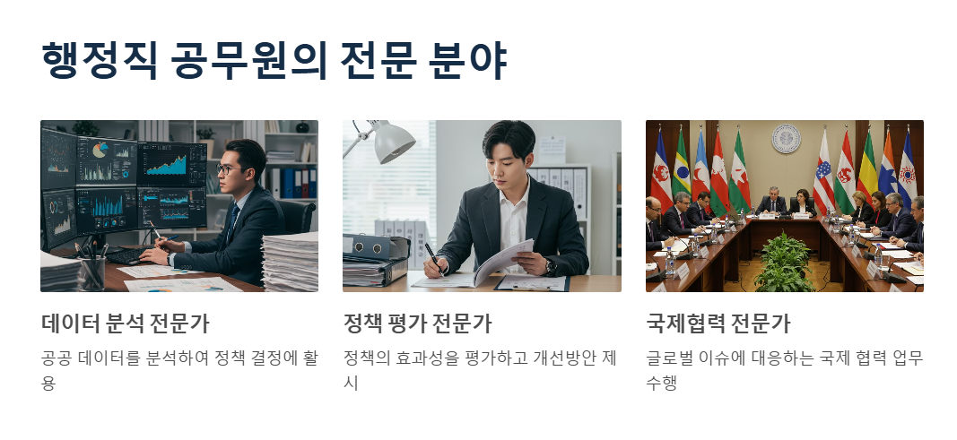 행정직 공무원의 전문 분야