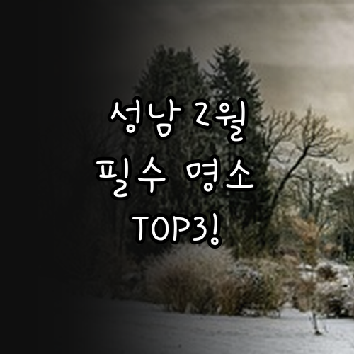 성남 2월 가볼만한곳 추천 명소 3곳..