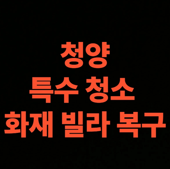 청양 화재청소 전문업체 후기, 다세대 주택 화재복구 비용 총정리