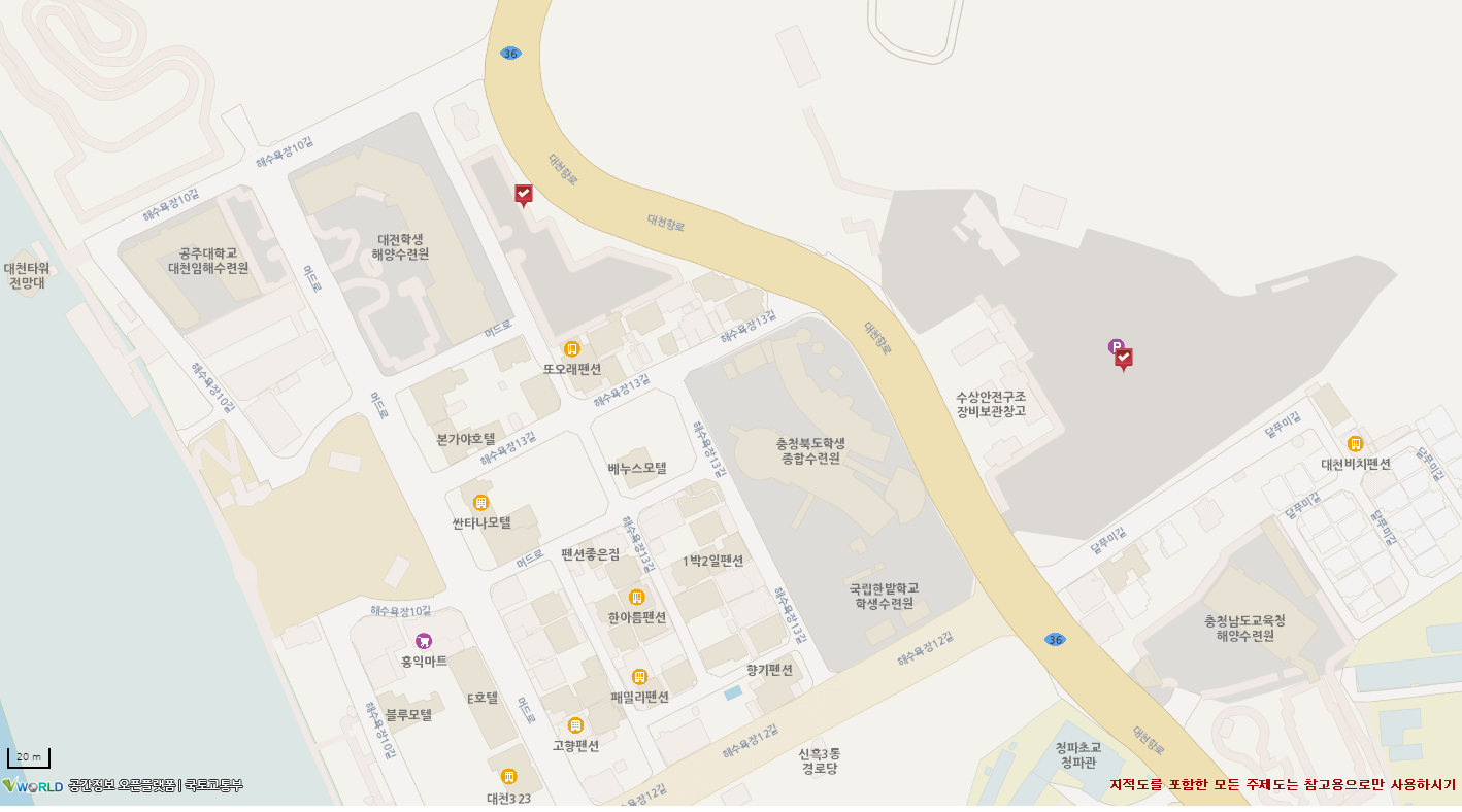 보령 머드축제 주차장