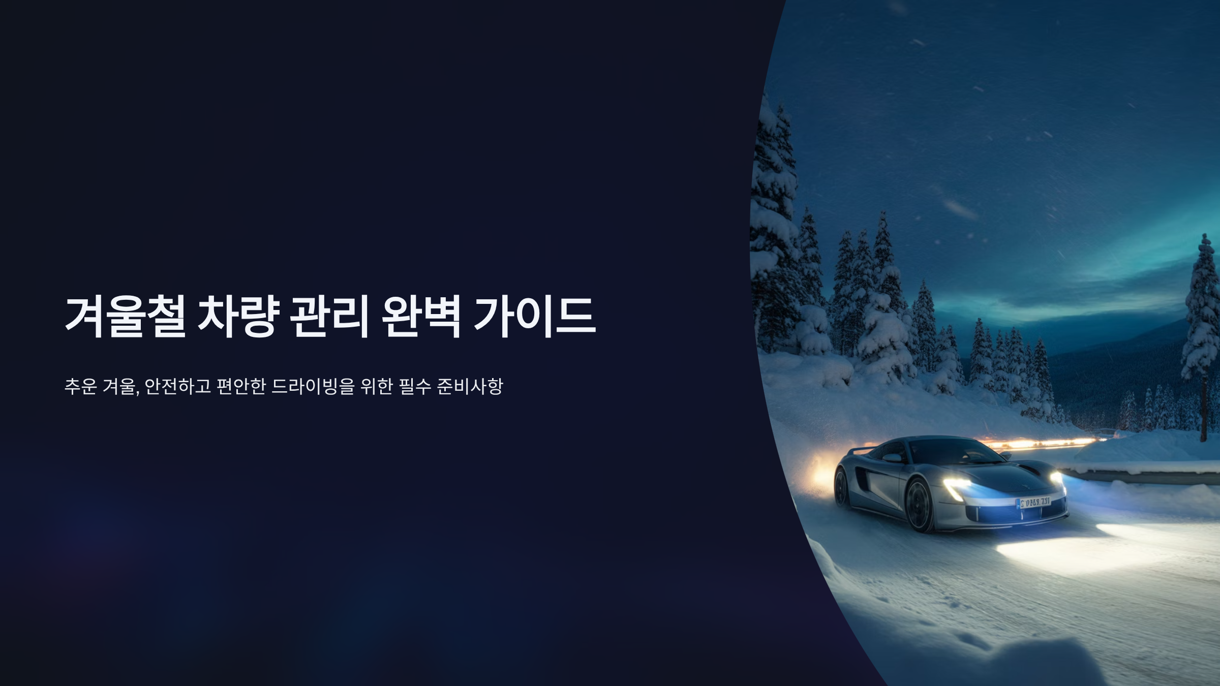 겨울철 차 관리 필수 점검 25가지