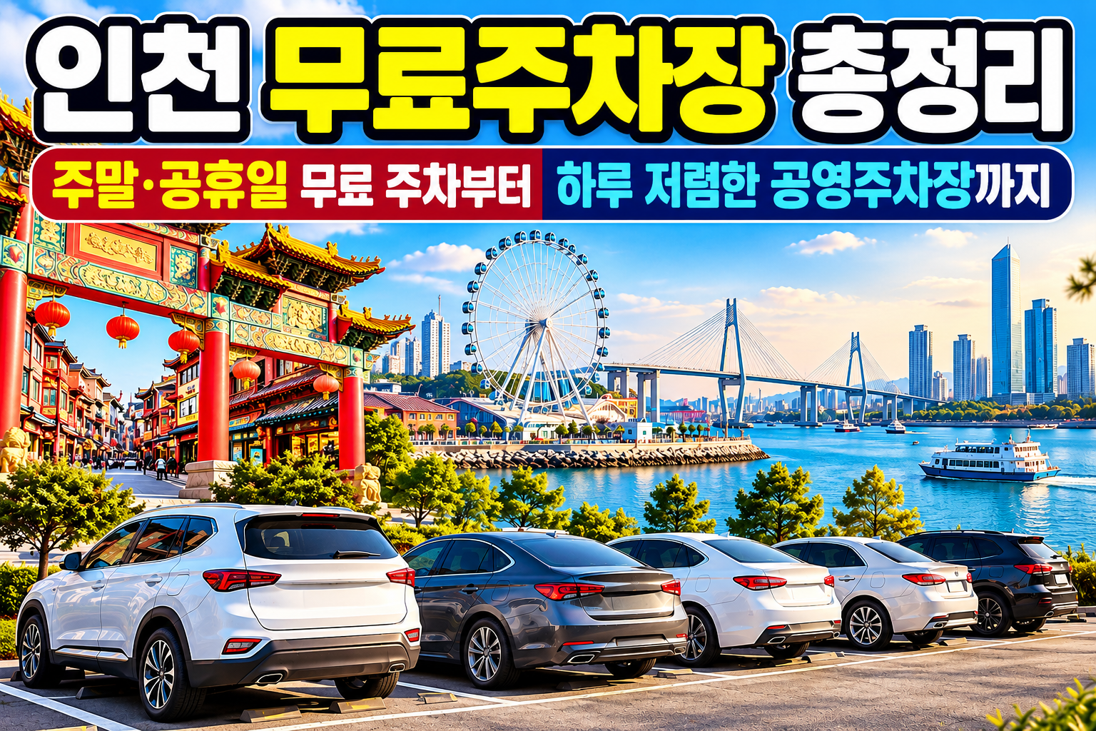 인천 무료주차장 총정리|주말·공휴일 무료 주차부터 하루 저렴한 공영주차장까지 관련 사진