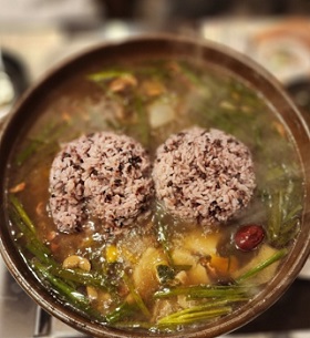 오리전골죽