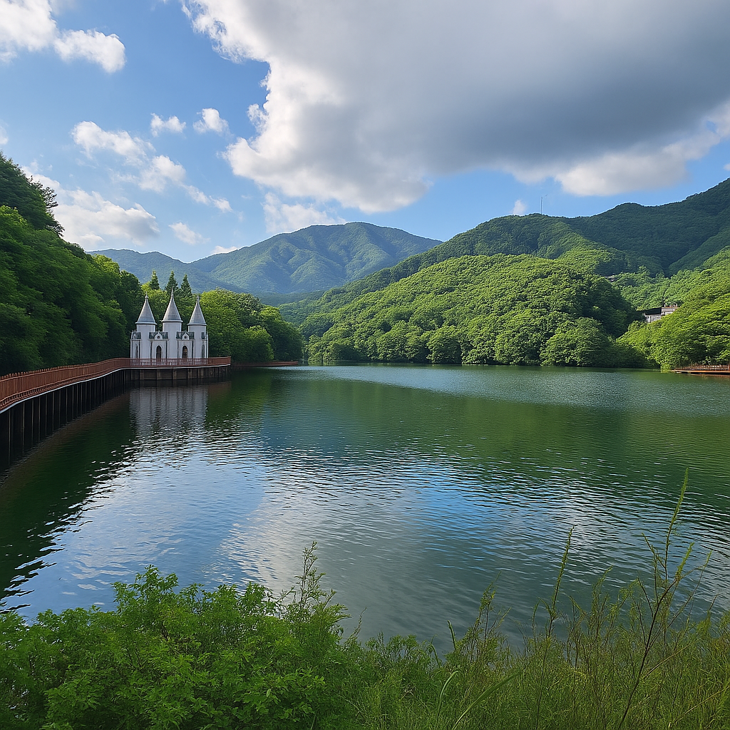 강원도 정선 비룡담저수지 사진