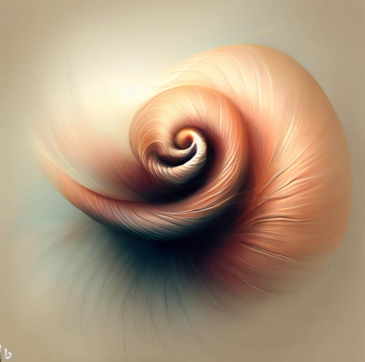 디지털 아트로 표현된 조개