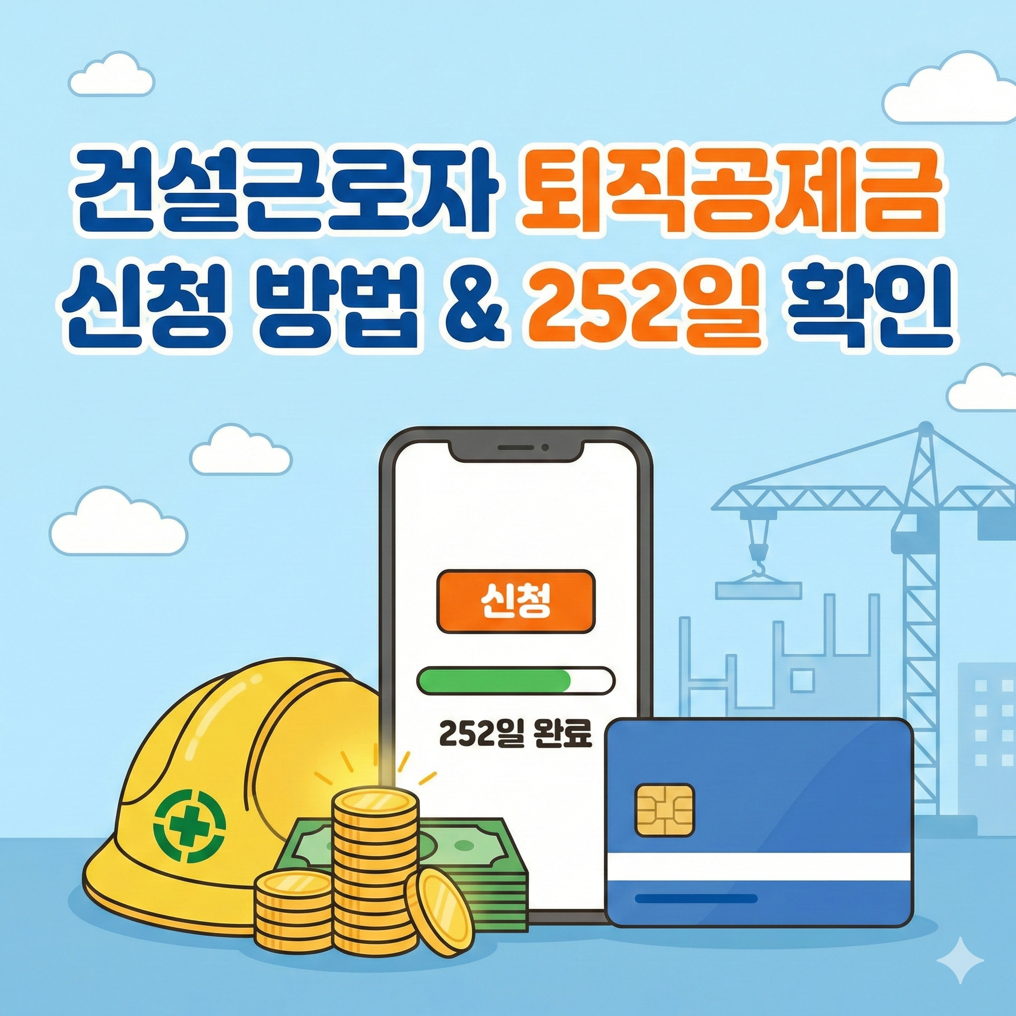 건설근로자 퇴직공제금 신청 방법 및 지급 조건 완벽 가이드