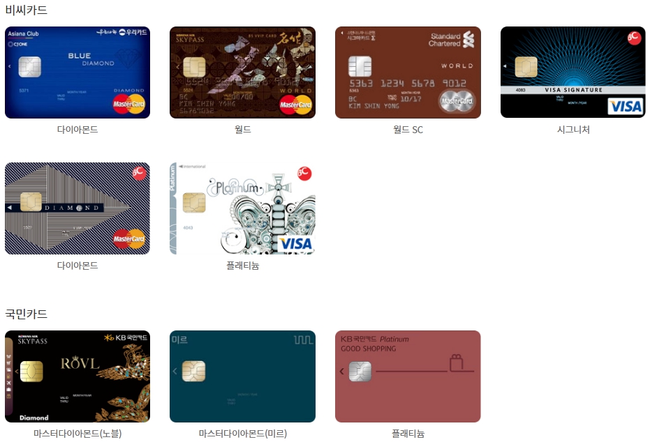 인천공항 발렛파킹 무료 이용 제휴 카드