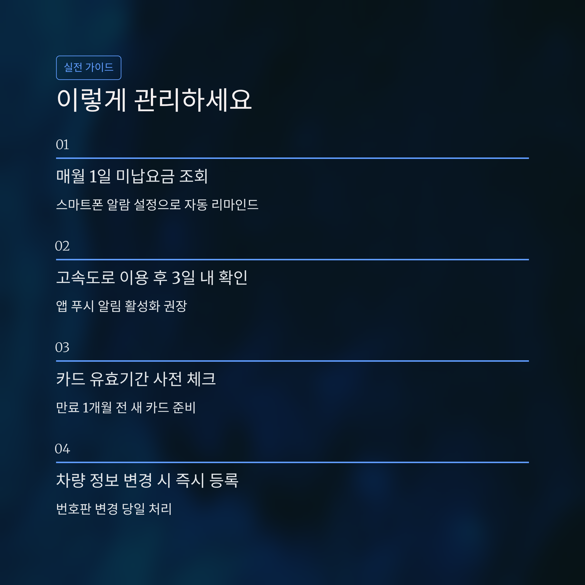 고속도로 하이패스 미납