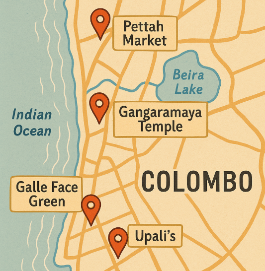 콜롬보 여행 지도 사진