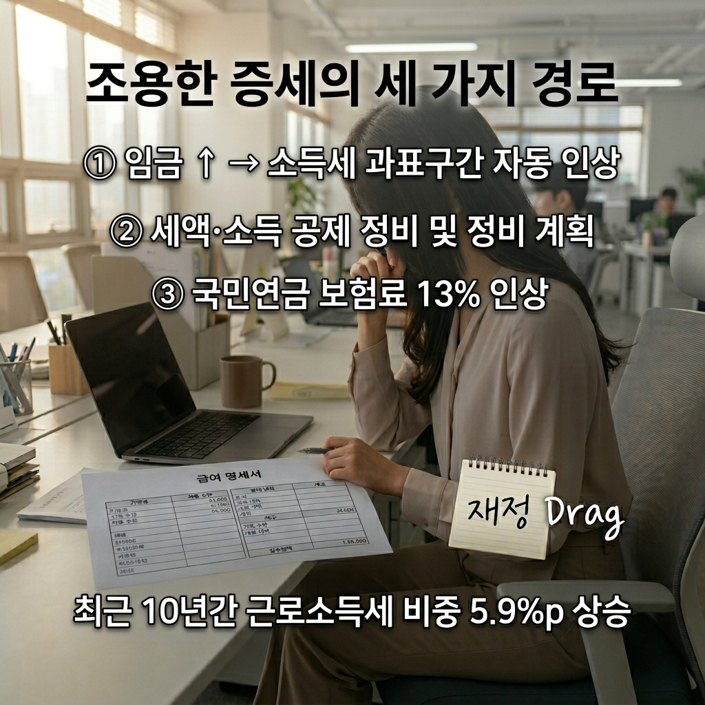 직장인 소득세 실질 증가 재정드래그 현상 2026