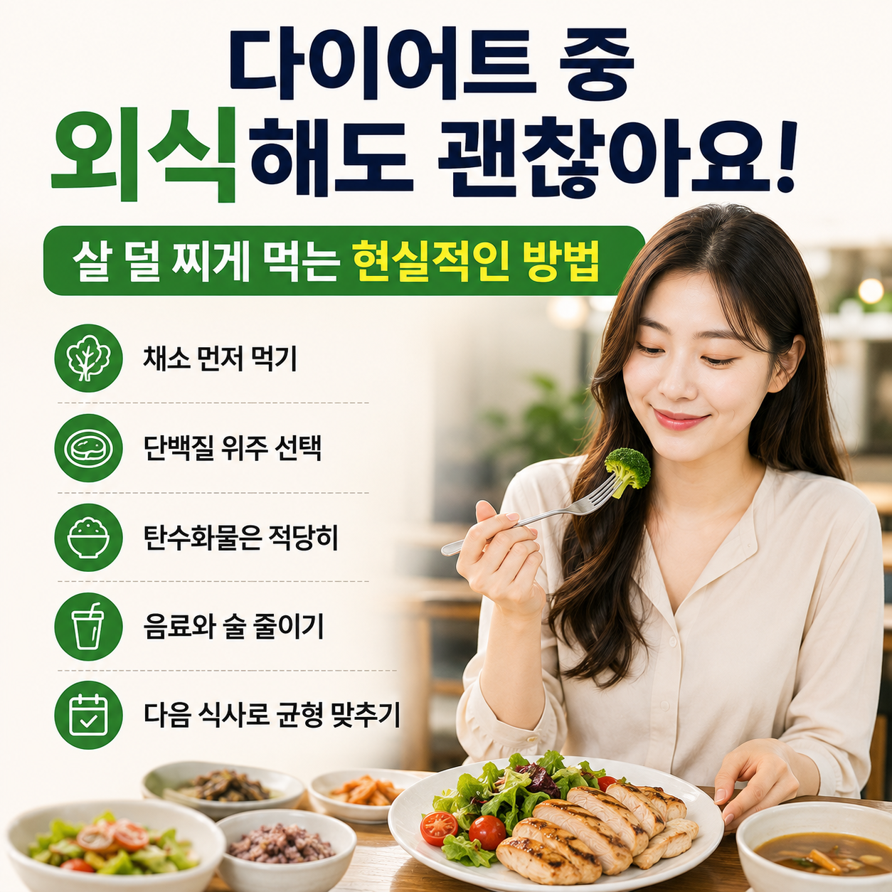 다이어트 중 외식해도 괜찮아요!