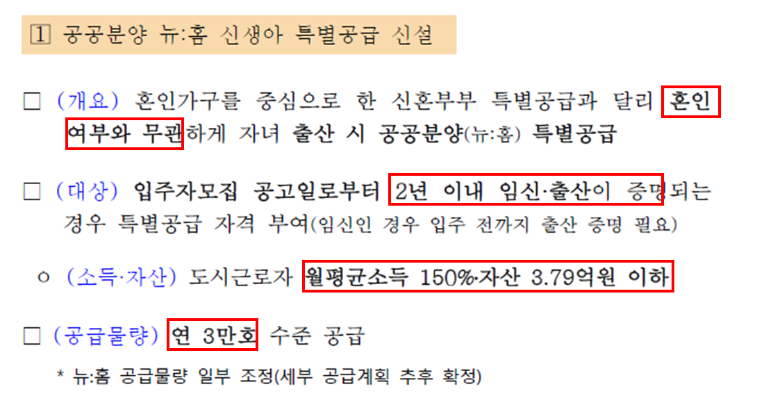 국토교통부 저출산 부동산 주거지원 대책 공공분양