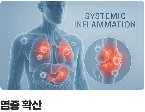 미열과 전신 무력감&amp;#44; 염증의 확산 신호