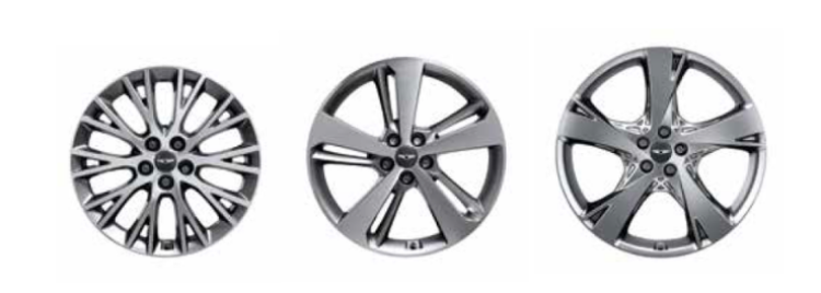 GV80 휠 옵션이 올라갈 수 록 화려해진다.