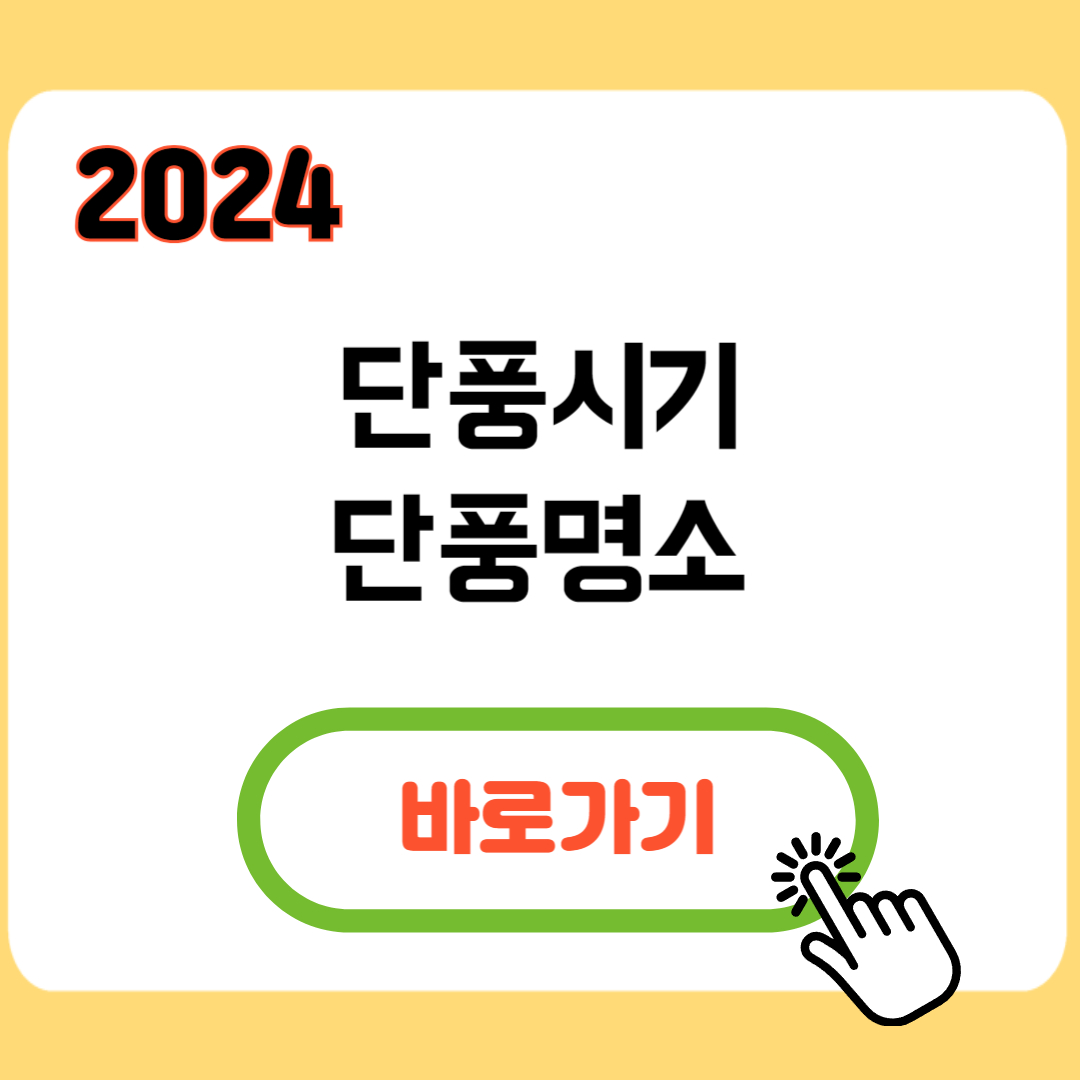 2024 단풍시기 단풍명소