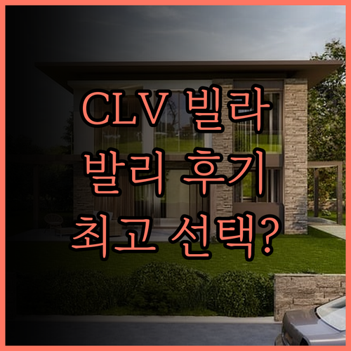 CLV 호텔 빌라 발리 여행 후기 최