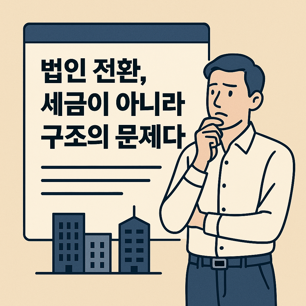 법인 전환의 세금 절감 효과 — 실질과 형식의 경계