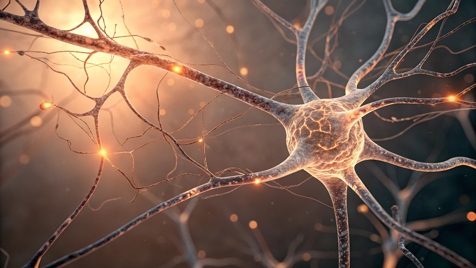 생물학적 뉴런의 적응 과정 개념이미지