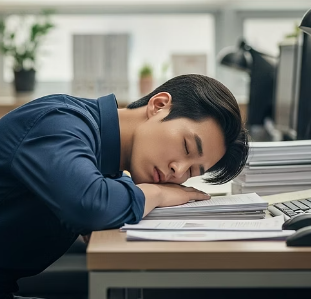 자는 남성