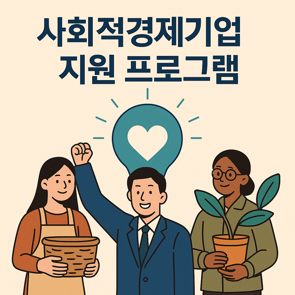 사회적경제기업 지원 프로그램 포스터 이미지
