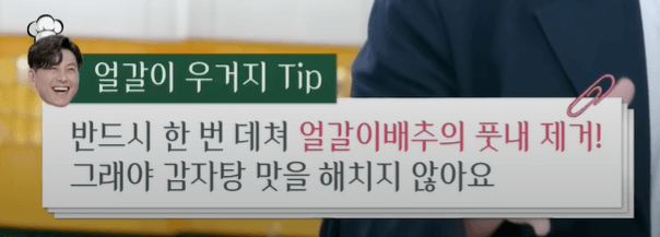 얼갈이배추로 우거지 만들기