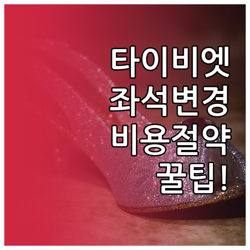 타이비엣젯항공 좌석 변경 비용 절약 ..