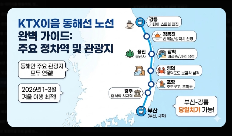 KTX이음 활용법 동해안 기차 여행 꿀팁
