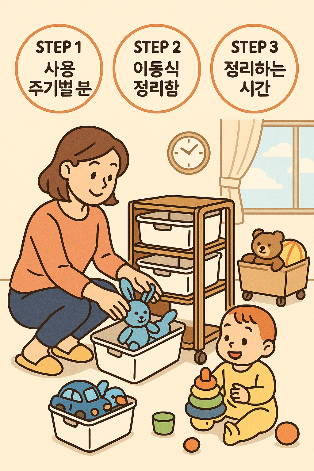 공간 낭비 막는 장난감 정리함 3단계 전략