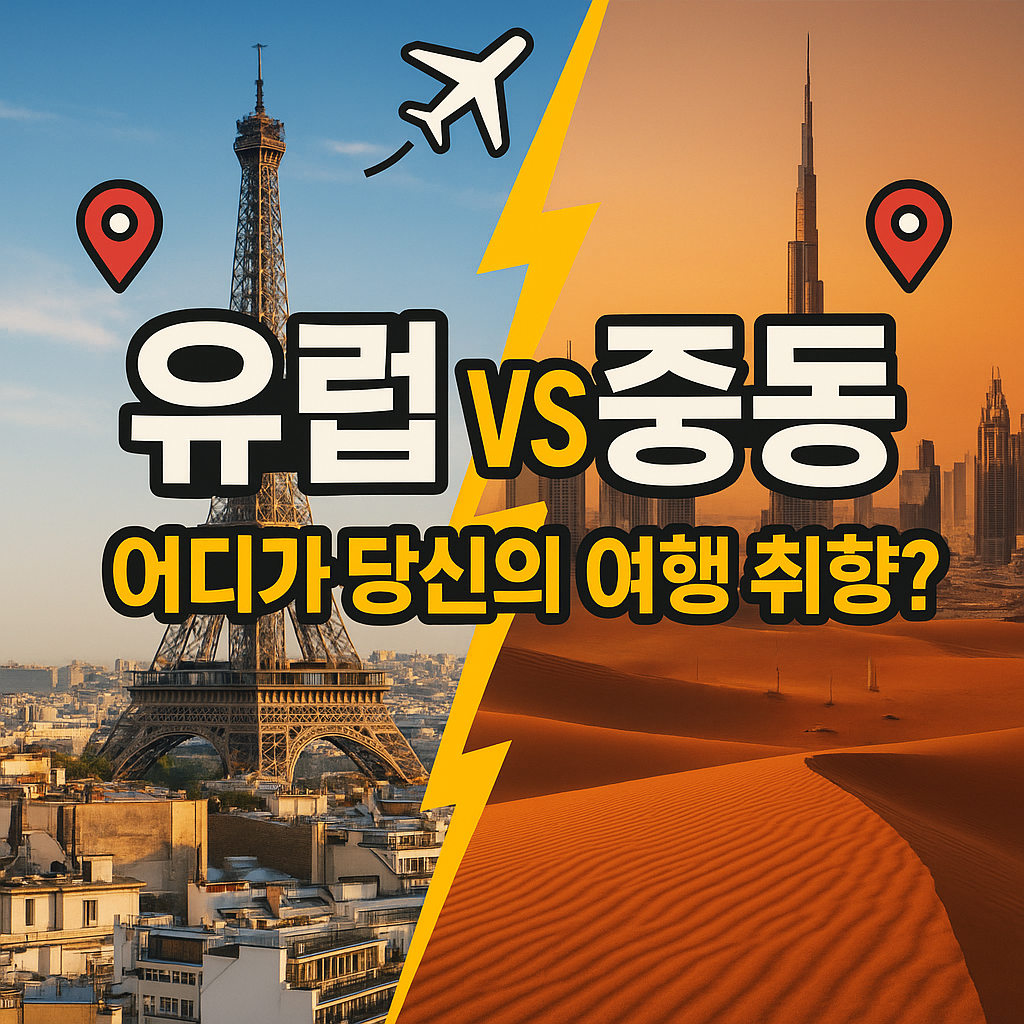 유럽 vs 중동 여행지 (역사, 풍경, 경험 차이)