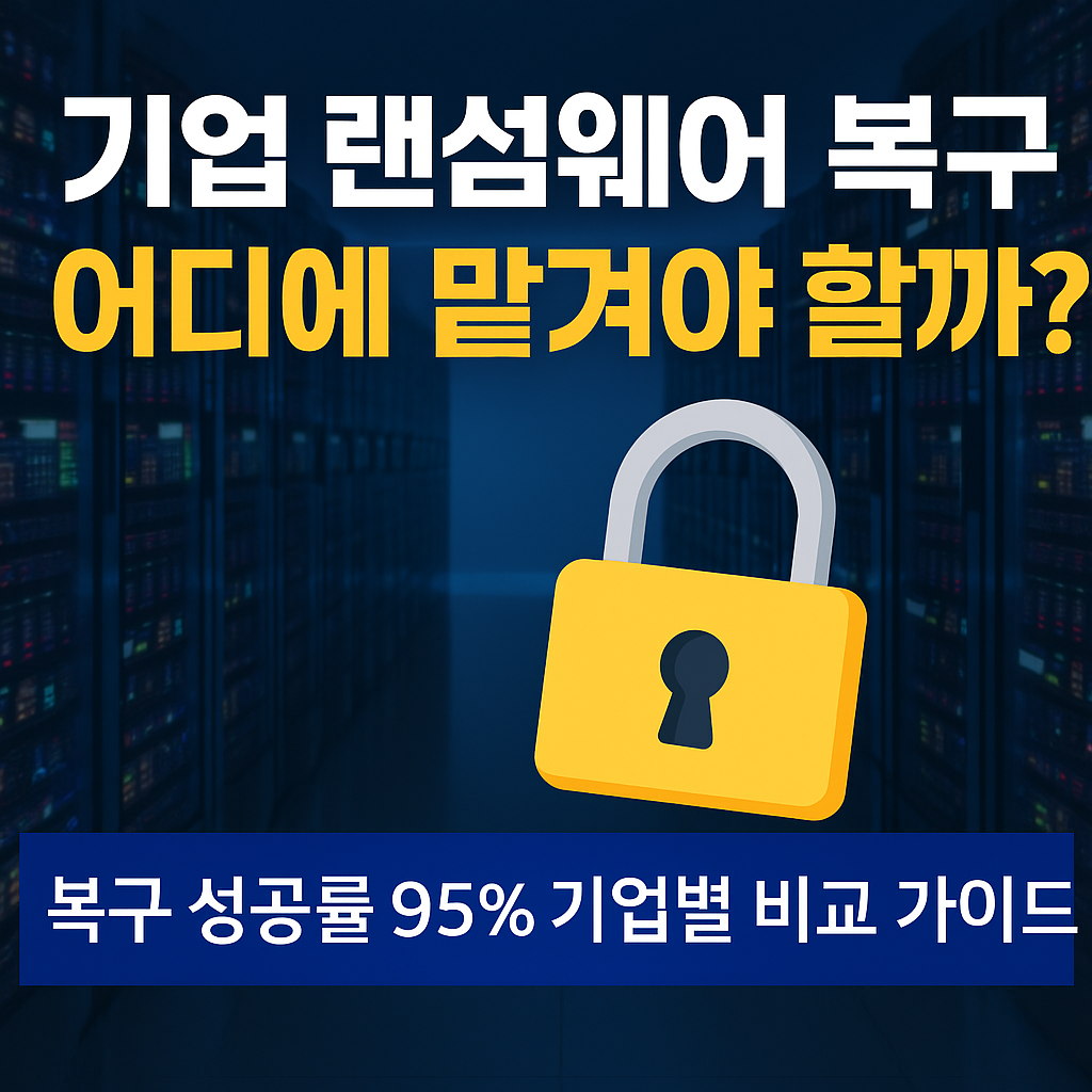 KRDC vs RanCERT, 어떤 복구업체가 더 나을까? 기업 랜섬웨어 복구업체 TOP3 비교 (2025 최신)