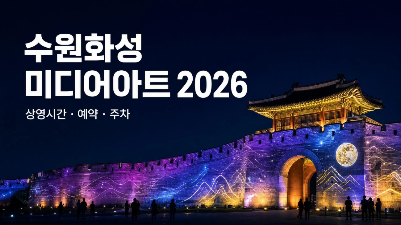 2026 수원화성 미디어아트 상영시간 예약 주차 안내