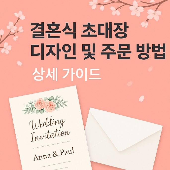결혼식청첩장 디자인 및 주문방법