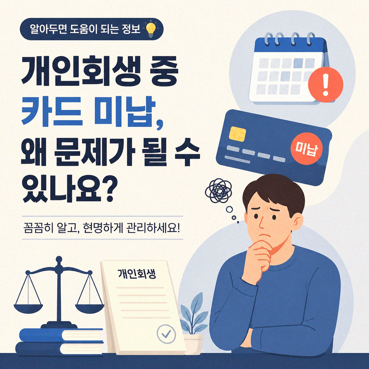 개인회생 중 카드값 연체, 어떻게 해야 할까요?