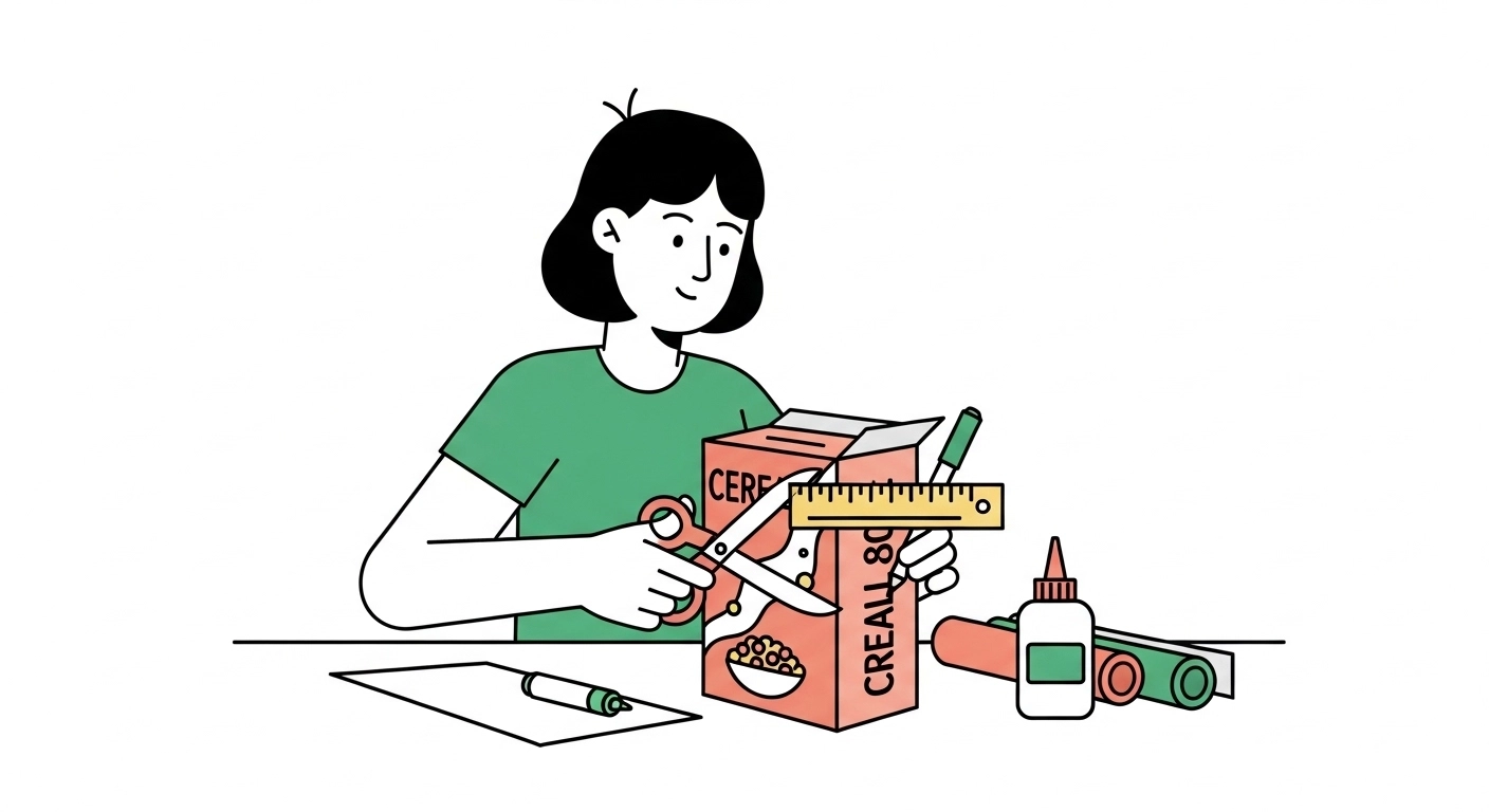 다 먹은 시리얼 박스, 버리지 마세요! 3분 만에 '북유럽풍 파일 꽂이(서류함)' 만드는 법